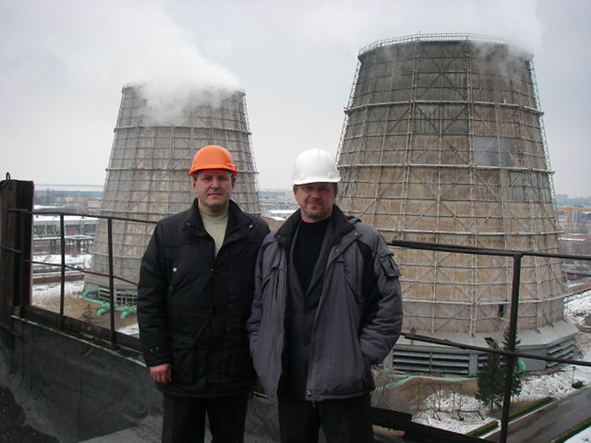Director Viuktor Kuhar and vice. director Dmitriy Kudryavtsev on the lookout Belotserkovskaya CHP
